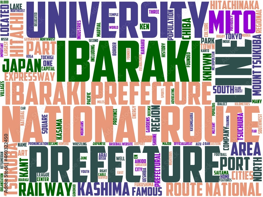 ibaraki typography, wordart, wordcloud, japan,travel,ibaraki,landscape