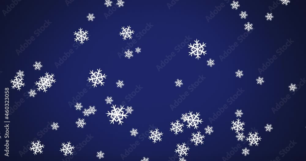 Animation off falling snow over dark background Animation off falling snow over dark background