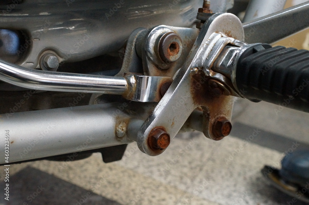 Maintaining my motorcycle in the garage. Maintaining my motorcycle in the garage.