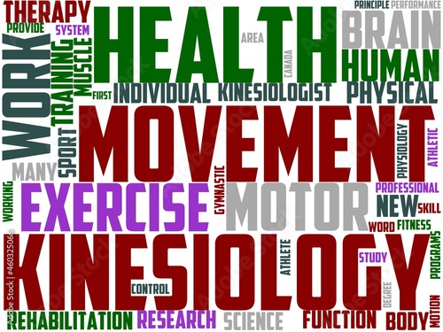 kinesiology typography, wordart, wordcloud, rehabilitation,therapy,patient,physiotherapy
