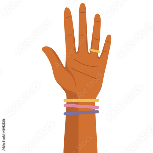 hand with golden ring