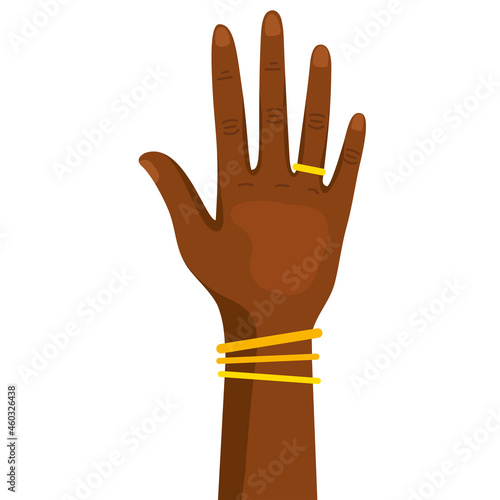 afro hand up