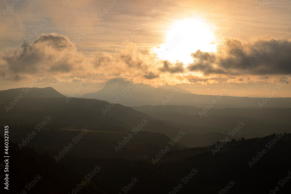 Sunset cloudy landscape Sunset cloudy landscape