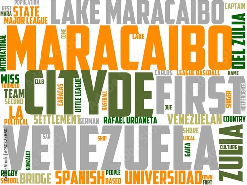 maracaibo typography, wordcloud, wordart, maracaibo,venezuela,travel,tourism photo