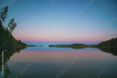 sunset over lake