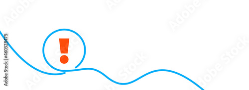 Single line drawn exclamation mark.