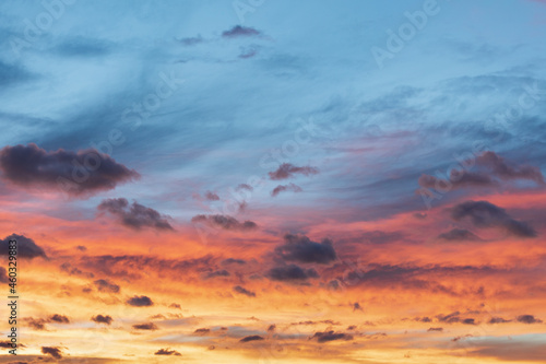 夕焼け 空 雲 背景 背景素材