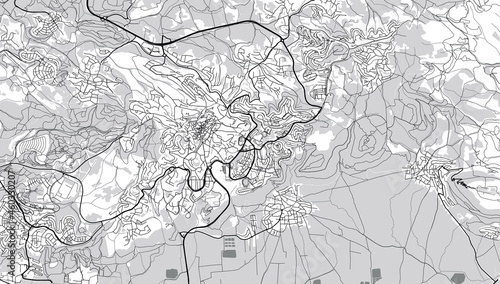 Urban vector city map of Nazareth, Israel, middle east