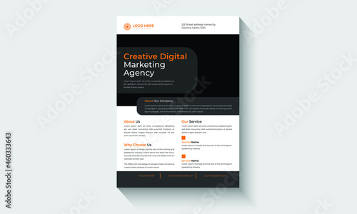 Creative Corporate & Business Flyer Brochure Template, abstract business flyer template with clean design. Brochure, cover, annual report, poster, flyer