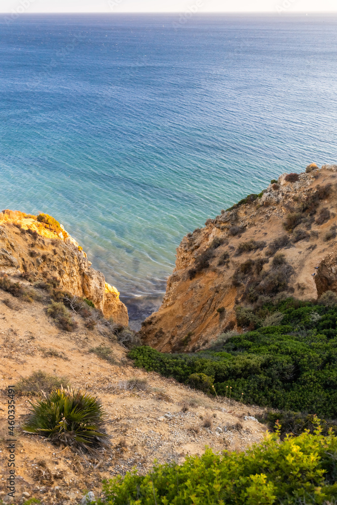 A ocean view to beach, Algarve region, Portugal A ocean view to beach, Algarve region, Portugal