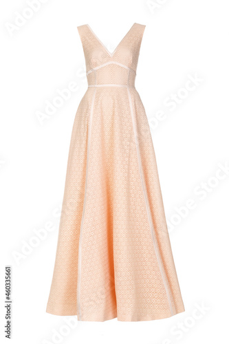 Fotografie, Obraz Long evening dress on white background
