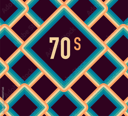 70s, 1970 abstract vector stock retro lines background. Vector illustration