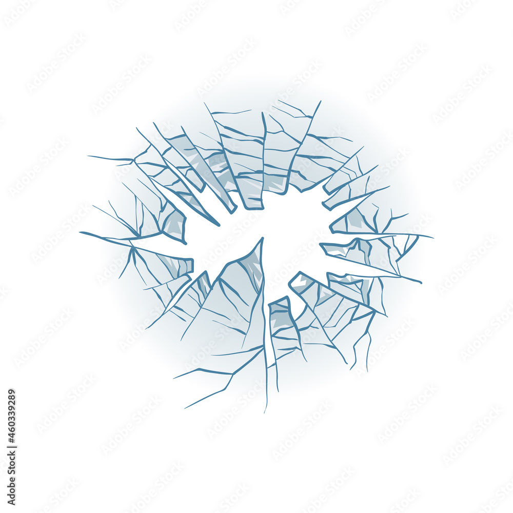 Broken glass. Cracked window. Texture of realistic destruction hole in transparent damaged glass. realistic shattered glass template Broken glass. Cracked window. Texture of realistic destruction hole in transparent damaged glass. realistic shattered glass template