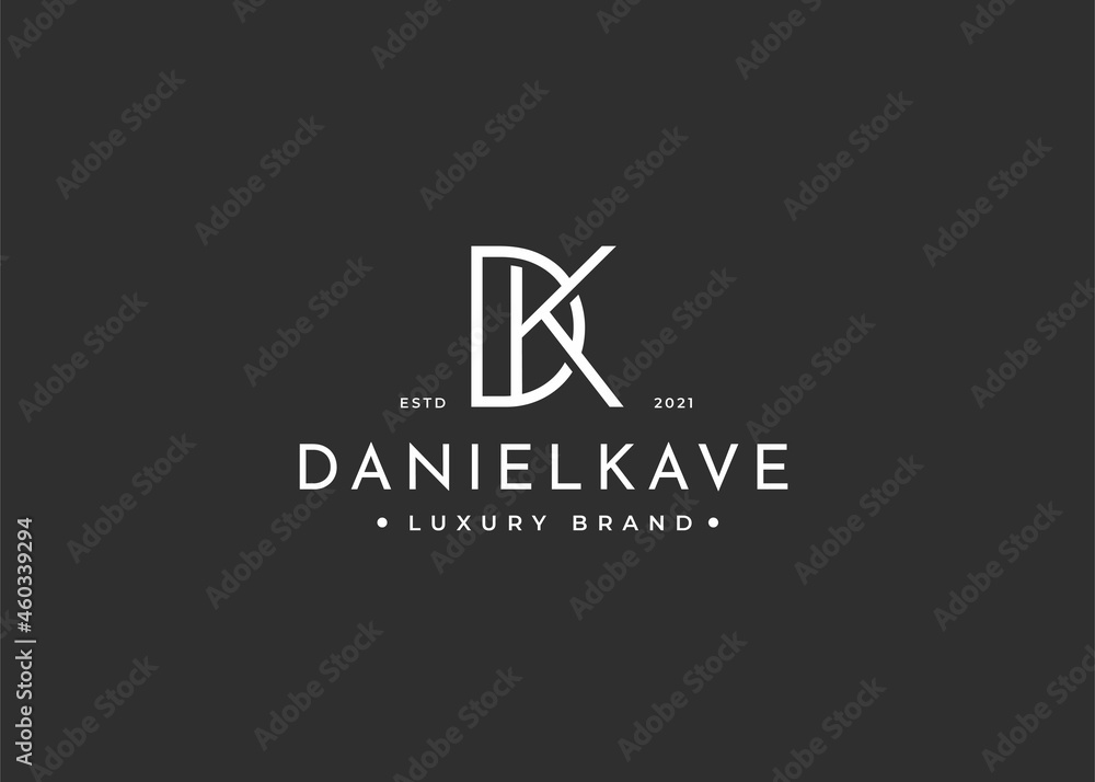 Minimalist Letter D K logo design for personal brand or company Minimalist Letter D K logo design for personal brand or company