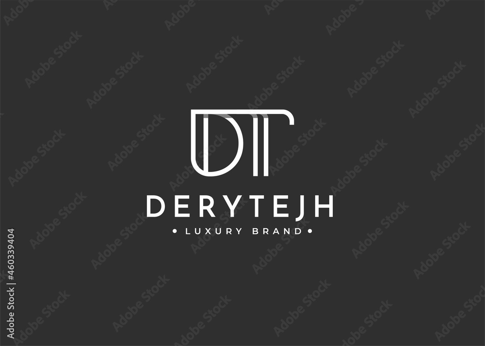 Letter D T logo design for personal brand or company