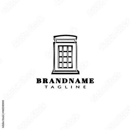 Obraz na plátně cute British police box or public call logo icon design template vector illustra