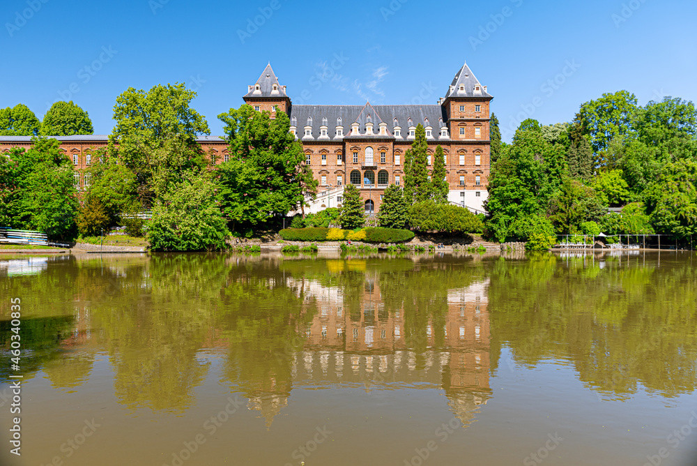 Turin, Italy. May 12th, 2021. The Valentino Castle is an ancient Savoy residence, as well as a historic building in Turin located in the Valentino Park of the same name on the banks of the Po river.