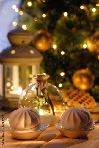 Сhristmas table decoration. Сhristmas eve