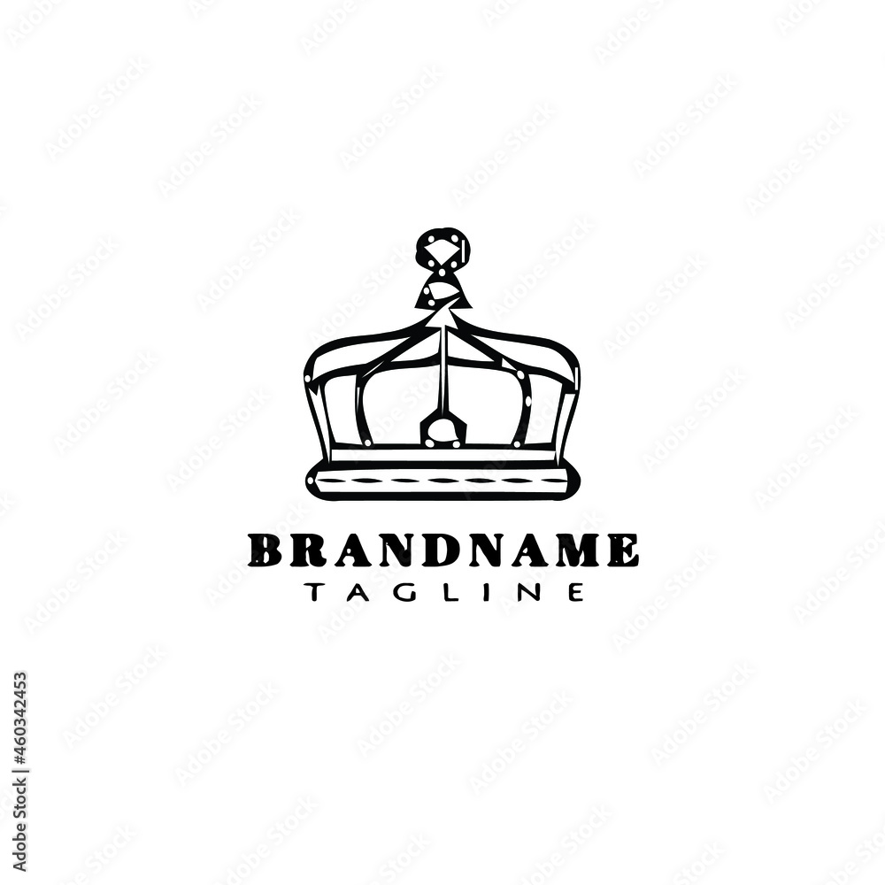 crown logo cartoon icon template black isolated vector illustration crown logo cartoon icon template black isolated vector illustration
