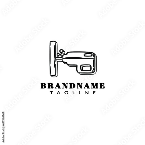 auger cartoon logo design icon template vector flat