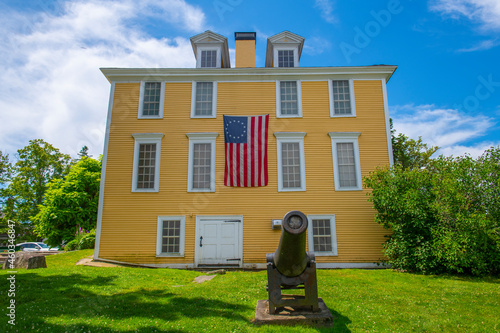 Ladd-Gilman House aka Cincinnati Memorial Hall is a historic house at 1 Governors Lane in historic town center of Exeter, New Hampshire NH, USA. Now this house belongs to American Independence Museum. photo