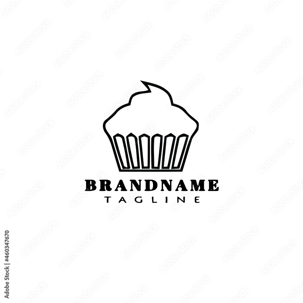 bread cartoon logo icon design template black isolated vector cute bread cartoon logo icon design template black isolated vector cute