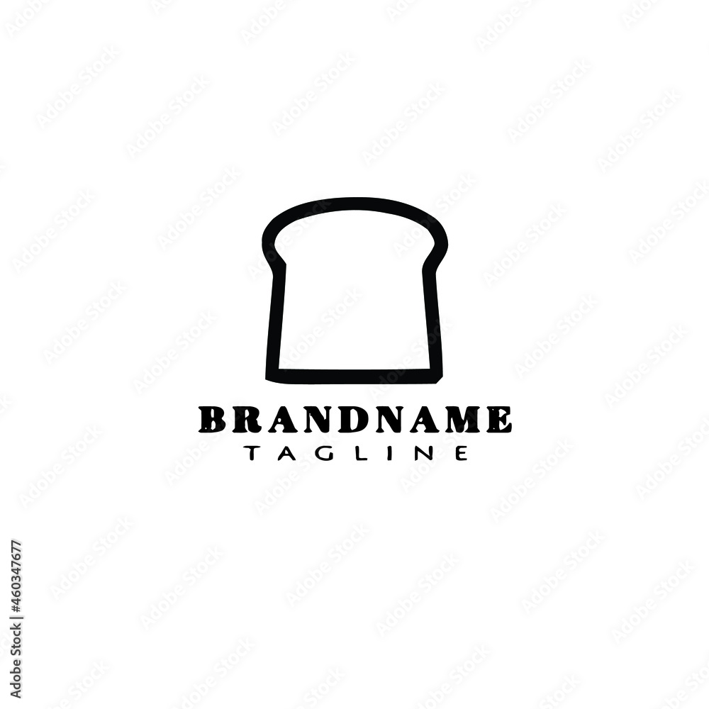 cute bread cartoon logo icon design template black isolated vector illustration cute bread cartoon logo icon design template black isolated vector illustration