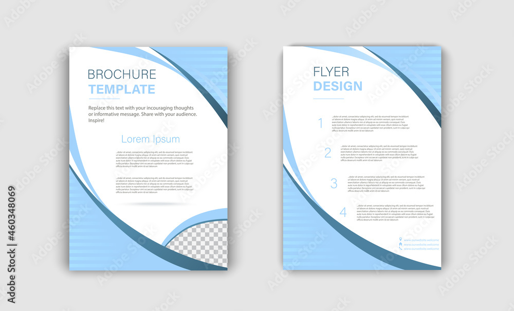 Brochure template design. Cover background with copy space for inspirational and encouraging thoughts