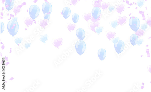 birthday greeting , Balloons light blue , Background Card Template Glossy Helium Vector Illustration EPS10