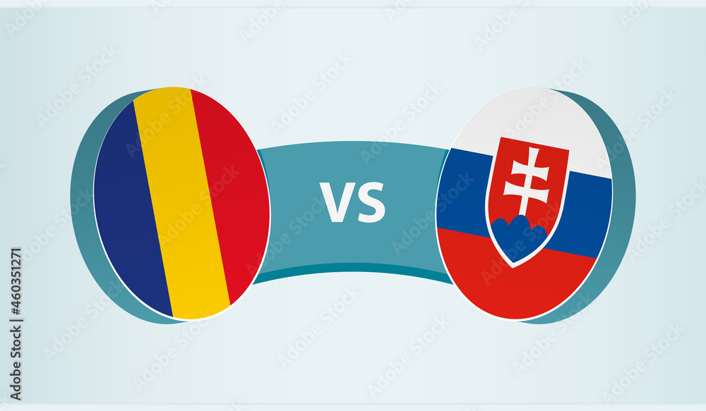Romania vs Slovakia, team sports competition concept. Romania vs Slovakia, team sports competition concept.