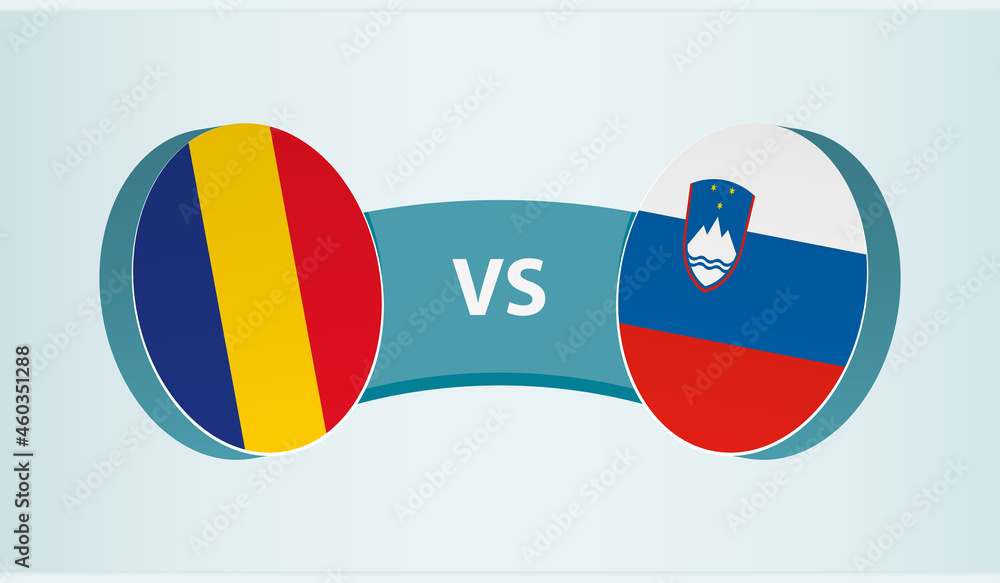 Romania vs Slovenia, team sports competition concept. Romania vs Slovenia, team sports competition concept.