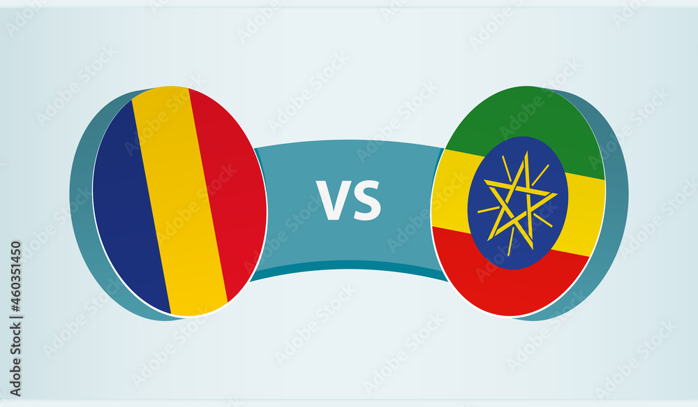 Romania vs Ethiopia, team sports competition concept. Romania vs Ethiopia, team sports competition concept.