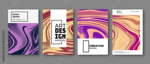 artistic covers design. creative fluid colors background