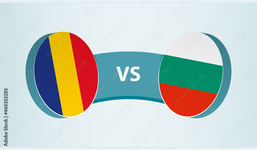 Romania vs Bulgaria, team sports competition concept. Romania vs Bulgaria, team sports competition concept.