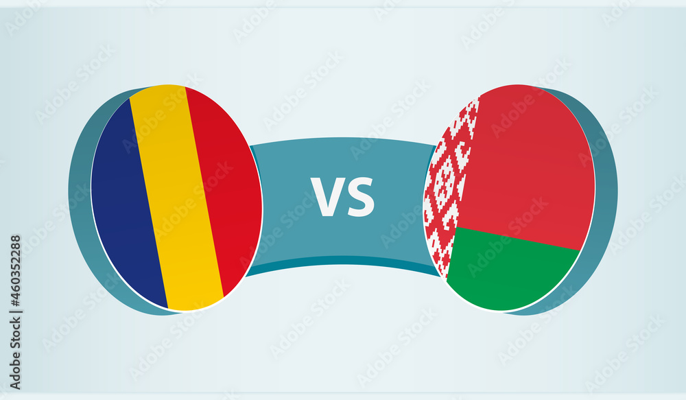 Romania vs Belarus, team sports competition concept. Romania vs Belarus, team sports competition concept.