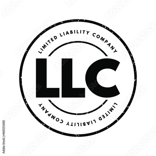 LLC - Limited Liability Company acronym, business concept background