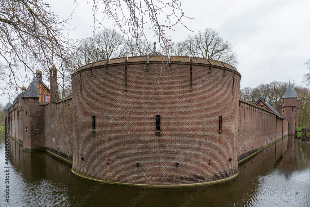 Tower of to Haarzuilen Castle in The Netherlands
