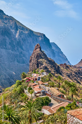 Masca the village the gorge in Teno Mountains on Tenerife the Canary Island Spain