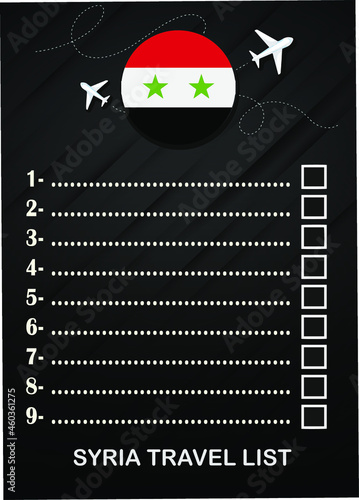 Syria travel list brochure 