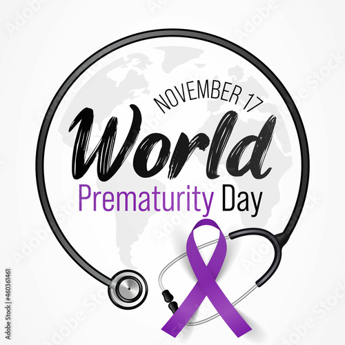 World Prematurity day is observed every year on November 17th, Premature birth is when a baby is born too early, before 37 weeks of pregnancy have been completed. Vector illustration