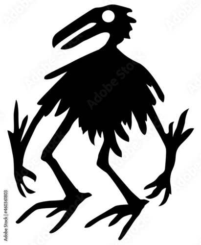 Halloween Monster Silhouette, Bird