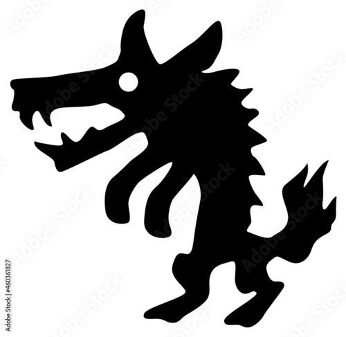 Halloween Monster Silhouette  Werewolf
