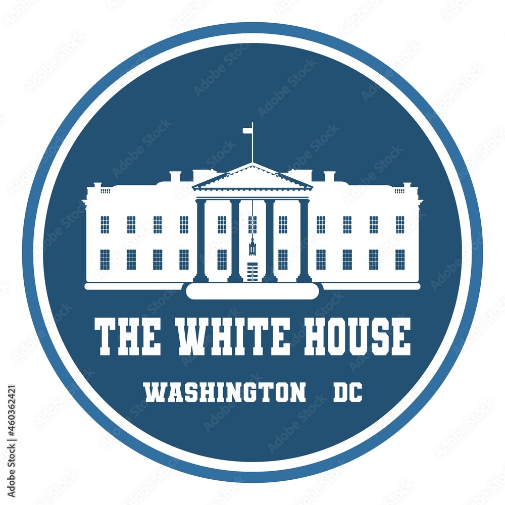 logo white house president america. flat style logo white house president america. flat style