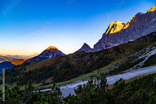 Summer sunrise in the Alps. © Sergei