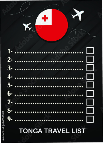 Tonga travel list brochure 