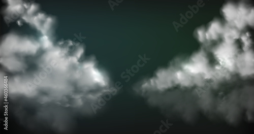 Smoke stage vector background. Abstract fog with shadow.