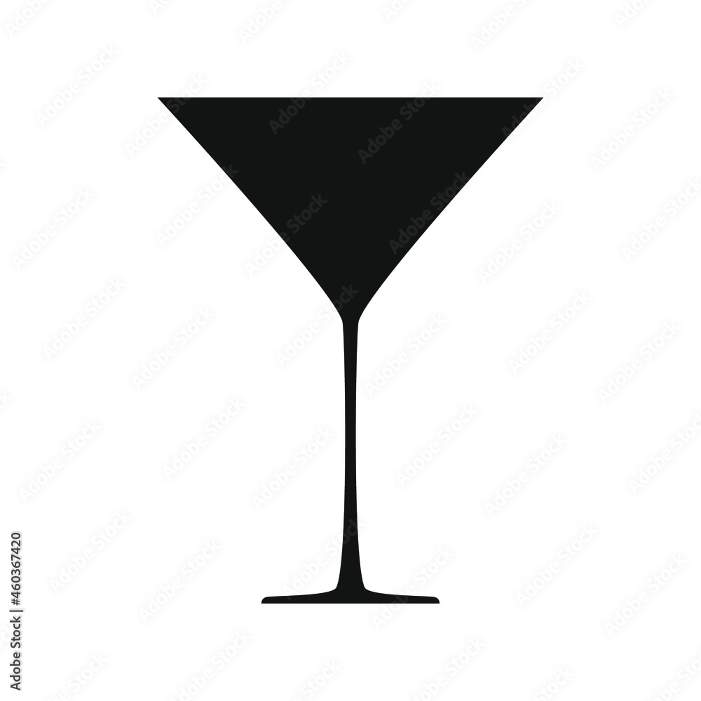 Vector illustration. Wine and cocktail glass isolated icon. Vector illustration. Wine and cocktail glass isolated icon.