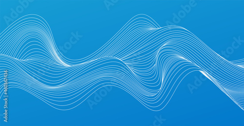 Vector abstract colorful flowing wave lines Design element for technology, science, modern concept.
