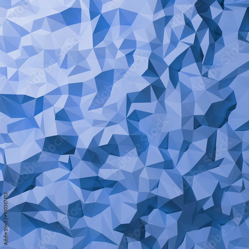 Blue polygon background 3d rendering, 3d illustration. Abstract triangle background. Blue background. Abstract blue polygon wallpaper. Abstract blue Backdrop. Polygon backdrop.