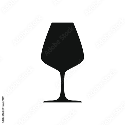 Vector illustration. Wine and cocktail glass isolated icon.